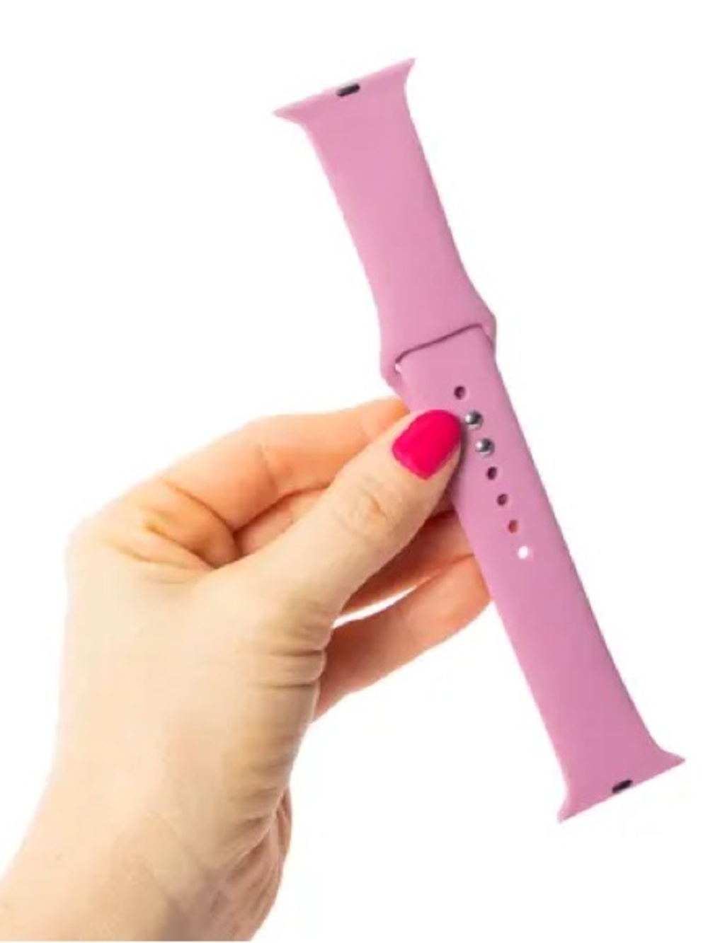 Sarina Soft-Touch Silicone Apple Watch Band - Mauve Pink Purple